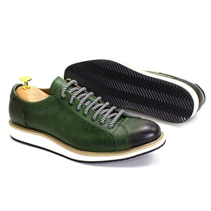 European-style casual shoes Real Cow Leather Fashion Designer Luxury Crocodile Print Street Flat Shoes for Men