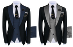 Load image into Gallery viewer, Luxury Party Stage Men&#39;s Suit Groomsmen Regular Fit Tuxedo 3 Peice Set Jacket+Trousers+Vest

