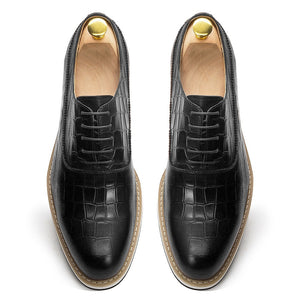 Classic Genuine Cow Leather Casual Shoes Lace-Up Plain Toe Flat Oxford Shoe for Men Handmade Leather Original Sneaker