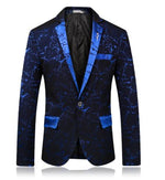 Load image into Gallery viewer, Luxury Party Prom Blazer Shinny Yarn Wine Red Blue Black Suit Coat Men Slim Fit Business Dress Blazer Homme Suit Jacket

