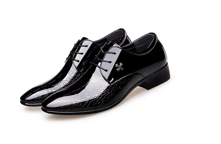 Italian oxford shoes for men luxury patent leather wedding shoes pointed toe dress shoes classic derbies