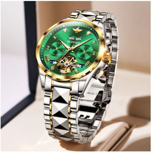 Swiss Brand OUPINKE Luxury Automatic Watch Men Sapphire Self Winding Tungsten Steel Sport Tourbillon Mechanical Wristwatch