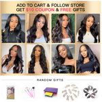 Load image into Gallery viewer, Lace Frontal With Human Hair Bundles Body Wave Bundles With Frontal 3Bundl/&#39;es With Frontal Closure For Black Women
