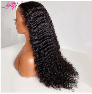 Long Preplucked 28 30 Inch Deep Wave Frontal Wig 13x4x1 T Part Lace Wig Brazilian Lace Front Human Hair Wigs