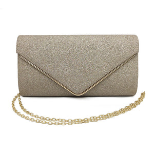 Fashion Glitter Women Bag Envelope Clutch Luxury Shiny Women Wedding Clutches Handbags Chain Shoulder Bag For Girl Bolsas