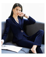 Load image into Gallery viewer, HGM High Quality Suit For Women Two Pieces Set Formal Long Sleeve Slim Blazer and Trousers Office Ladies Work Wear
