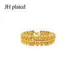 Load image into Gallery viewer, HGM Gold color jewelry sets African bridal wedding gifts party for women Bracelet Necklace earrings ring set collares
