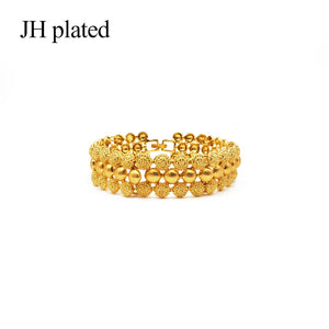HGM Gold color jewelry sets African bridal wedding gifts party for women Bracelet Necklace earrings ring set collares