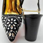 Load image into Gallery viewer, New Silver Color Italian design Women Shoes and Bag Set African Matching Shoes and Bag for Royal Party
