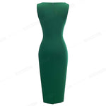 Load image into Gallery viewer, Solid Color Elegant Work Office Dresses Business Formal Party Bodycon Sheath Women Dress
