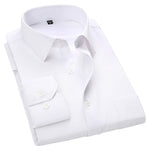Load image into Gallery viewer, Men&#39;s Business Casual Long Sleeved Shirt White Blue Black Smart Male Social Dress Shirts
