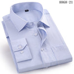 Load image into Gallery viewer, Men&#39;s Business Casual Long Sleeved Shirt White Blue Black Smart Male Social Dress Shirts
