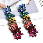 Load image into Gallery viewer, HGM Colorful Crystals Long Drop Earrings For Women Fine Jewelry Accessories
