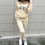 Load image into Gallery viewer, Women Two Piece Set Tracksuit Top+Pant Suits Hoodie Pullover Sweatshirt With Pockets
