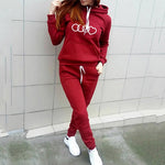 Load image into Gallery viewer, Women Two Piece Set Tracksuit Top+Pant Suits Hoodie Pullover Sweatshirt With Pockets
