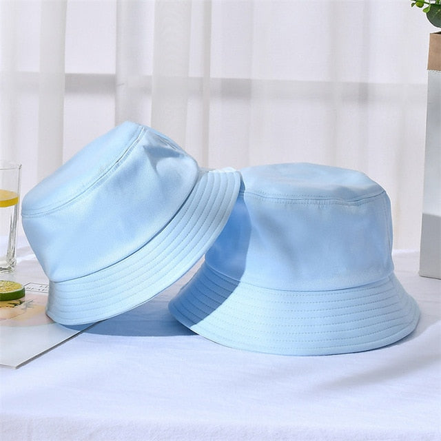 New Unisex Cotton Bucket Hats Summer Sunscreen Panama Hat