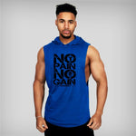 Load image into Gallery viewer, Mens Bodybuilding Hooded Tank Top Cotton Sleeveless Vest Sweatshirt Fitness Workout Sportswear Tops
