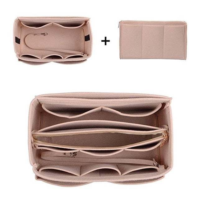 For CHANEL Classic Handbag Insert Bag Organizer Makeup CF Handbag Organizer  Travel Inner Purse Portable Cosmetic Bags