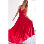 Load image into Gallery viewer, Sexy Women Multiway Wrap Convertible Boho Maxi Club Red Dress Bandage Long Dress Party Bridesmaids Infinity Robe
