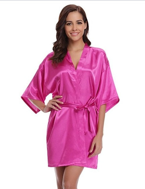 Kimono Robe Bathrobe Women Silk Bridesmaid Robes Sexy Robes Satin Robe