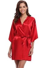 Load image into Gallery viewer, Kimono Robe Bathrobe Women Silk Bridesmaid Robes Sexy Robes Satin Robe
