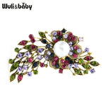 Load image into Gallery viewer, Multicolor Rhinestone Flower Brooches Women New Alloy 4-color Vintage Luxury Flower Weddings Banquet Brooch Pins Gifts
