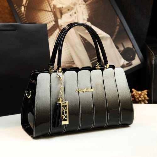 100% Fashion Atmospheric Patent Leather Messenger Handbag Women Shoulder Crossbody Bags