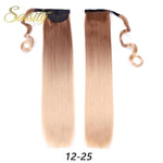 Load image into Gallery viewer, Straight Wrap Around Clip Ponytail Hair Extension Heat Resistant Synthetic Pony Tail
