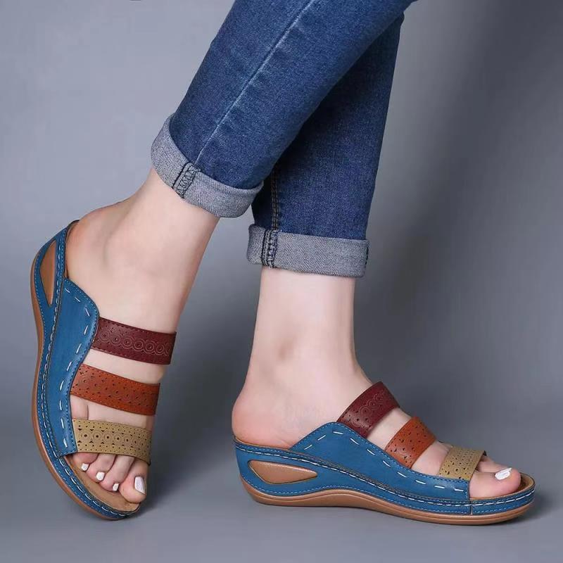 HGM Women Sandals Wedges Slippers Summer Shoes With Heels Flip Flops Beach Casual Shoes