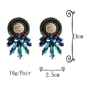 HGM Colorful Crystal Earrings Women Jewelry Pendientes High-Quality Brincos Bijoux Fashion Trendy Accessories For Girls