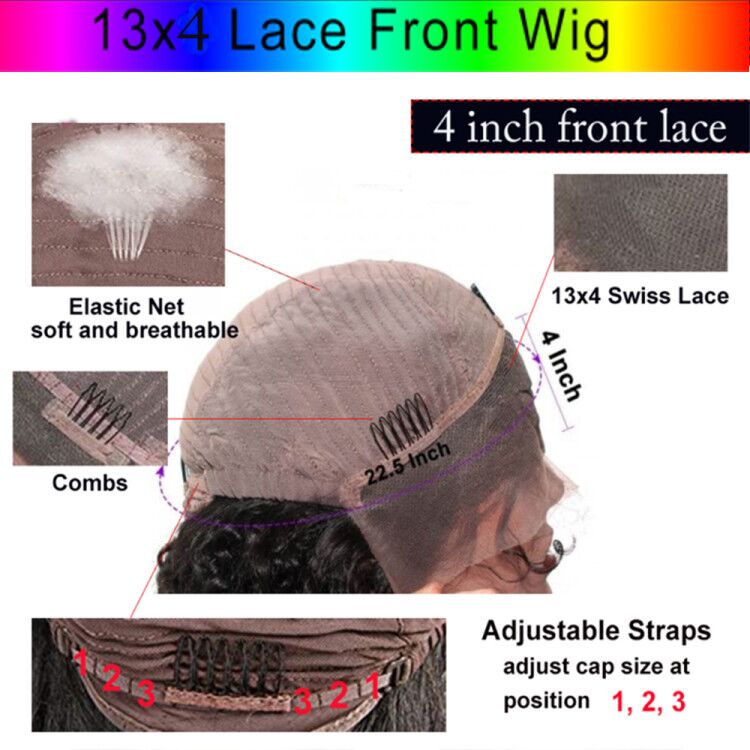 HGM Preplucked Human Hair Lace Front Wig Highlight Straight 180% 13x6 Lace Frontal Wigs Curly Lace Frontal Wigs Swiss Lace