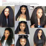 Load image into Gallery viewer, HGM Lace Wig Pre Plucked With Baby Hair Brazilian Remy Kinky Straight Human Hair Wigs Glueless 13x1 Lace Part Wigs 180%
