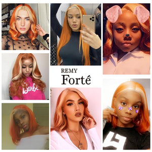 Remy Forte Blonde Body Wave Bundles With Closure Orange Brazilian Hair Weave Bundles 3 bundles Human Hair with Closure