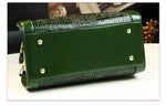Load image into Gallery viewer, 100% Genuine leather crocodile pattern handbag Women middle-aged female shoulder messenger bag multi-layer large bag

