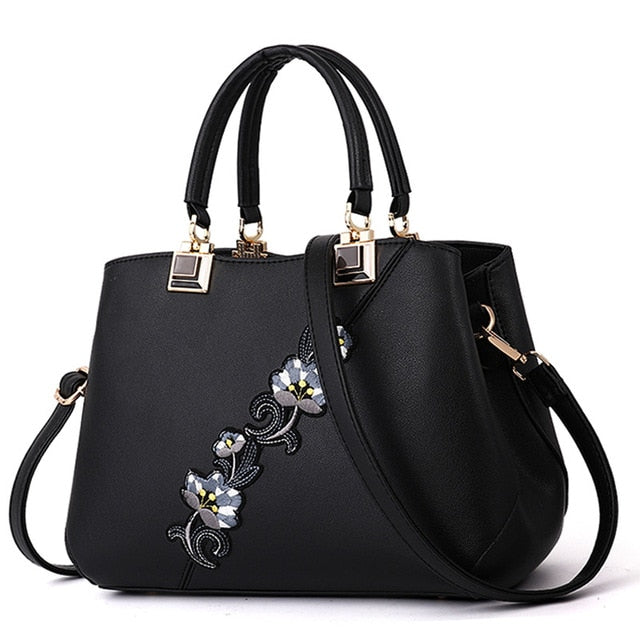 Top Quality Women Luxury Leather embroidered Handbags