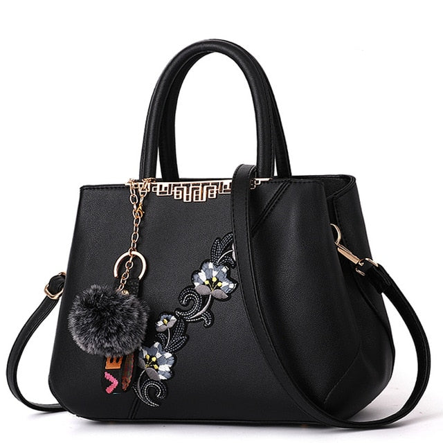 Top Quality Women Luxury Leather embroidered Handbags