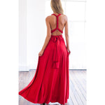 Load image into Gallery viewer, Sexy Women Multiway Wrap Convertible Boho Maxi Club Red Dress Bandage Long Dress Party Bridesmaids Infinity Robe
