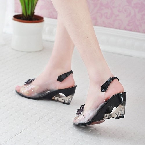 Wome Stylish High Quality Wedge Heel Sandals Casual Shoes