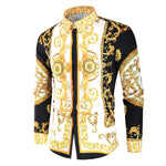 Load image into Gallery viewer, Luxury Royal Shirt Men Casual Slim Fit Long Sleeve Men Paisley Print Shirt Camisa Social Masculina Manga Longa Prom Party Shirt
