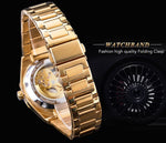 Load image into Gallery viewer, Gold Mechanical Automatic Watches For Men Skeleton Waterproof Clock Top Brand Luxury Luminous Hands Wristwatches
