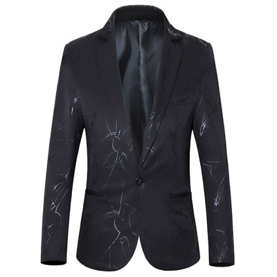 Mens Luxury Floral Printed Suit Blazer Homme Night Club Stage Wedding 2020 Single Breasted Jacket Ternos Masculino Luxo 5XL 6XL