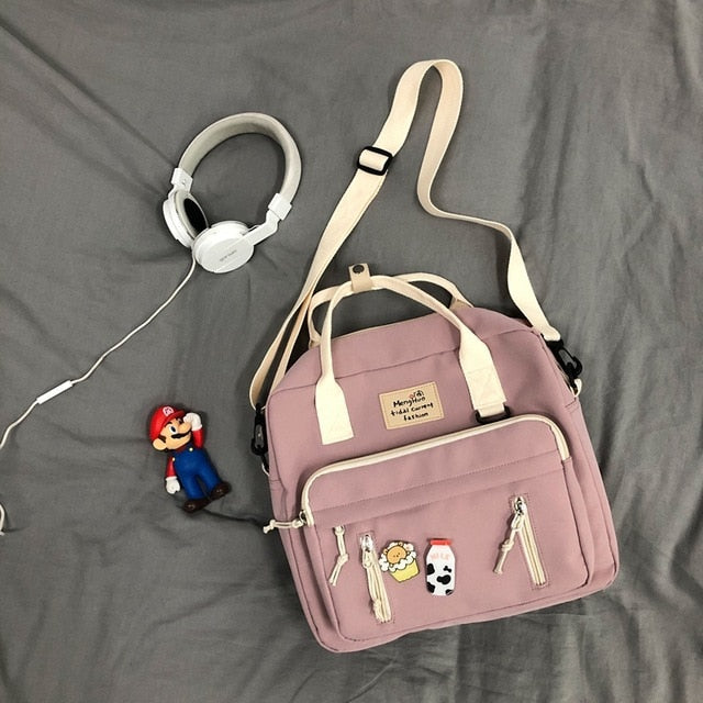 Lovely Multifunctional Backpack Teenage Girl Ring buckle Portable Travel Bag