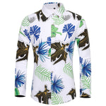 Load image into Gallery viewer, HGM men long-sleeved shirt fashion rose plant flower printed shirt
