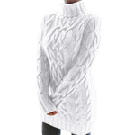 Cargar imagen en el visor de la galería, Gray Oversized Turtleneck Sweater Dress Women Warm Autumn and Winter Clothes Knit Pullover Sweaters
