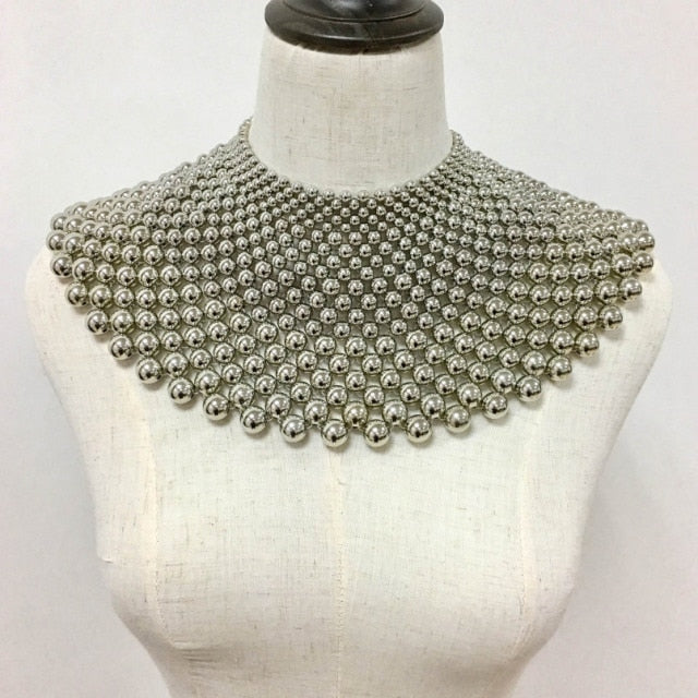 HGM African Bib Torques Chokers Necklaces For Women Statement Metal Geometric Collar Necklace Indian Jewelry