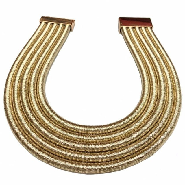 HGM African Bib Torques Chokers Necklaces For Women Statement Metal Geometric Collar Necklace Indian Jewelry