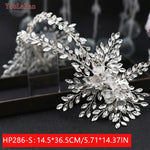 Load image into Gallery viewer, HGM Silver Diamonds Bridal Crown Wedding Hair Accessories Bridal Headwear Rhinestone Headband for Women Headpiece
