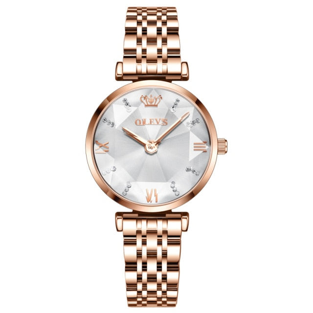 Women Luxury Jewel Quartz Watch Waterproof Stainless Steel Strap Watch Fashion Date Clock