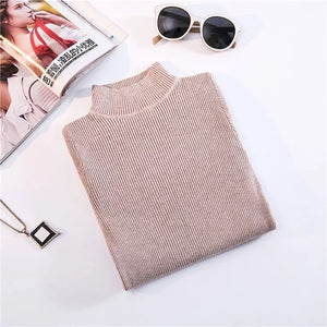 Marwin New-coming Autumn Winter Tops Turtleneck Pullovers Sweaters Primer shirt long sleeve Short Korean Slim-fit tight sweater