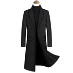 Load image into Gallery viewer, HGM Extra Long Wool Trench Coat Male Winter Brand Mens Cashmere Coat Slim Fit Woolen Peacoat Windbreaker
